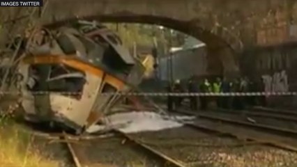 Images de l'accident de train en Espagne