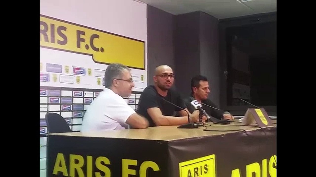 Conférence de presse de Rafik Djebbour - Aris Salonique συνέντευξη τύπου Ραφίκ Τζιμπούρ Άρης Θεσσαλονίκης Π.Α.Ε.