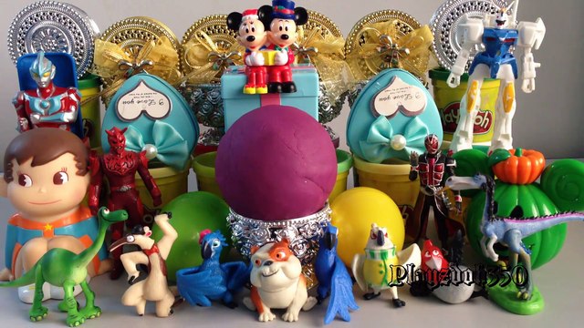 PLAY DOH SURPRISE-EGGS with Surprise Toys,Masked Rider Kamen Rider,Rio 2,The Good Dinosaur