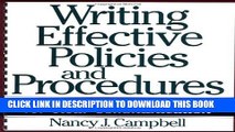 [PDF] Writing Effective Policies and Procedures: A Step-by-Step Resource for Clear Communication