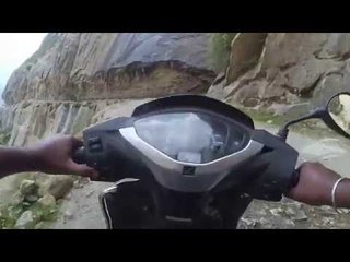 Man Rides Small Motorbike on the 'World's Most Dangerous Road'
