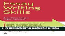 [PDF] Essay Writing Skills: Essential Techniques to Gain Top Marks Full Online