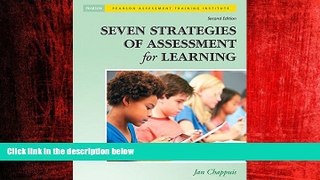 Choose Book Seven Strategies of Assessment for Learning (2nd Edition) (Assessment Training