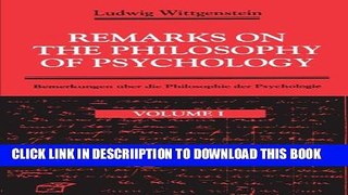 [New] Remarks on the Philosophy of Psychology, Volume 1 Exclusive Online