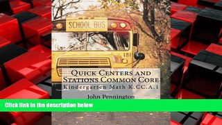 Popular Book Quick Centers and Stations Common Core: Kindergarten K.CC.A.1
