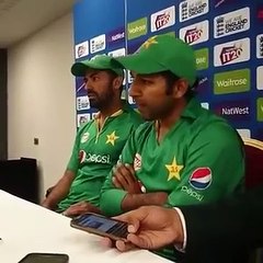 Sarfraz Ahmed & Wahab Riaz press conference in Manchester After Pakistan Victory