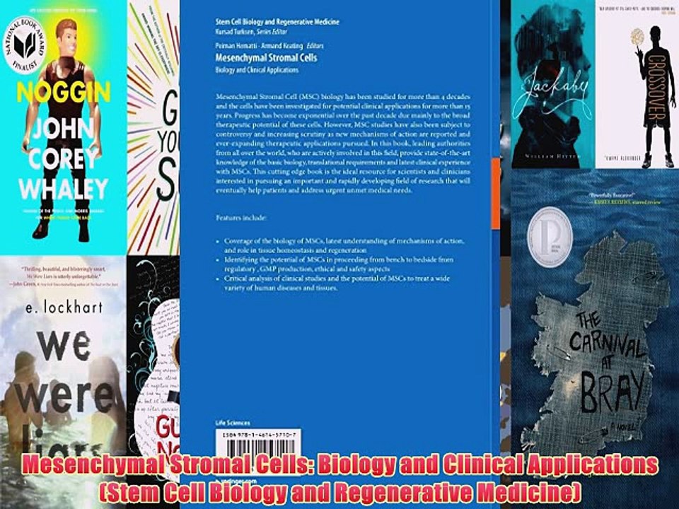 [PDF] Mesenchymal Stromal Cells: Biology and Clinical Applications (Stem Cell Biology and Regenerative