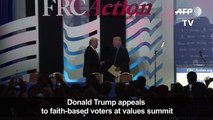 Trump appeals to faith-based voters at values summit
