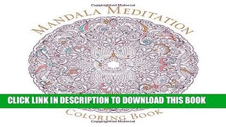 Collection Book Mandala Meditation Coloring Book (Serene Coloring)