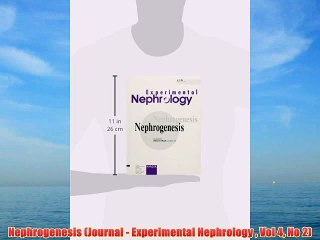 [PDF] Nephrogenesis (Journal - Experimental Nephrology  Vol 4 No 2) Popular Colection