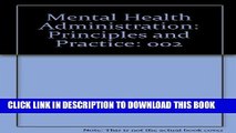 Collection Book Mental Health Administration: Principles and Practice