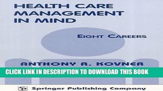 New Book Health Care Management in Mind: Eight Careers