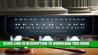 Collection Book Legal Essentials Of Health Care Administration