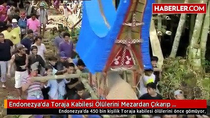 Endonezya'da Toraja Kabilesi Ölülerini Mezardan Çıkarıp Yakıyorlar!