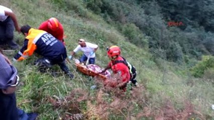 Artvin- Polis Memur Otomobili ile Uçuruma Yuvarlanarak Can Verdi