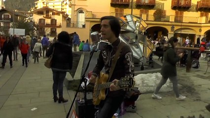 Baby Ride Easy - Live in Courmayeur (Johnny Cash's style cover with guitar, harmonica and vocals)