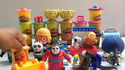 Kung Fu Panda,Godzilla Monster,Shopkins,SURPRISE EGGS with Surprise Toys playzdoh