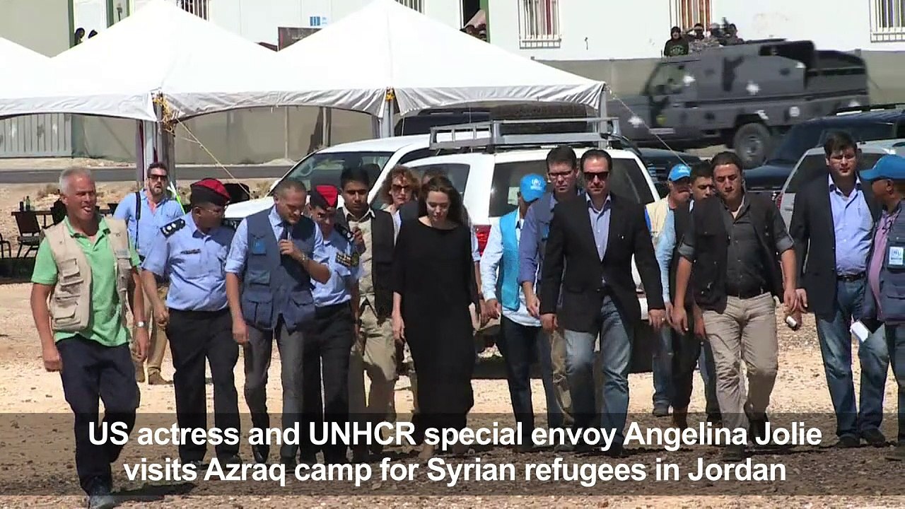UNHCR envoy Angelina Jolie visits refugee camp in Jordan