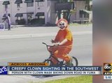 Creepy! Clown sighting in Yuma caught on camera.