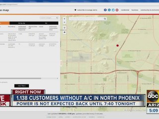 Over 1k customers without power after car crash in N. PHX