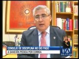 Consejo militar disciplinario anula sanción pedida por Correa