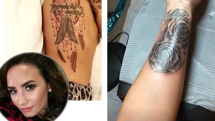 Demi Lovato Gets Two Giant Tattoos on Snapchat