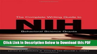 [PDF] The Complete Writing Guide to NIH Behavioral Science Grants Free Books