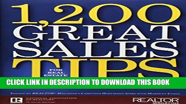 [PDF] 1,200 Great Sales Tips for Real Estate Professionals Full Online