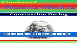 New Book Hering s Condensed MATERIA MEDICA: Homeopathy
