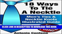 Collection Book 18 Ways to Tie a Necktie - Men s Ties   Necktie Knots Illustrated Guide