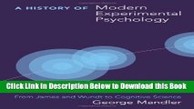 [Reads] A History of Modern Experimental Psychology: From James and Wundt to Cognitive Science