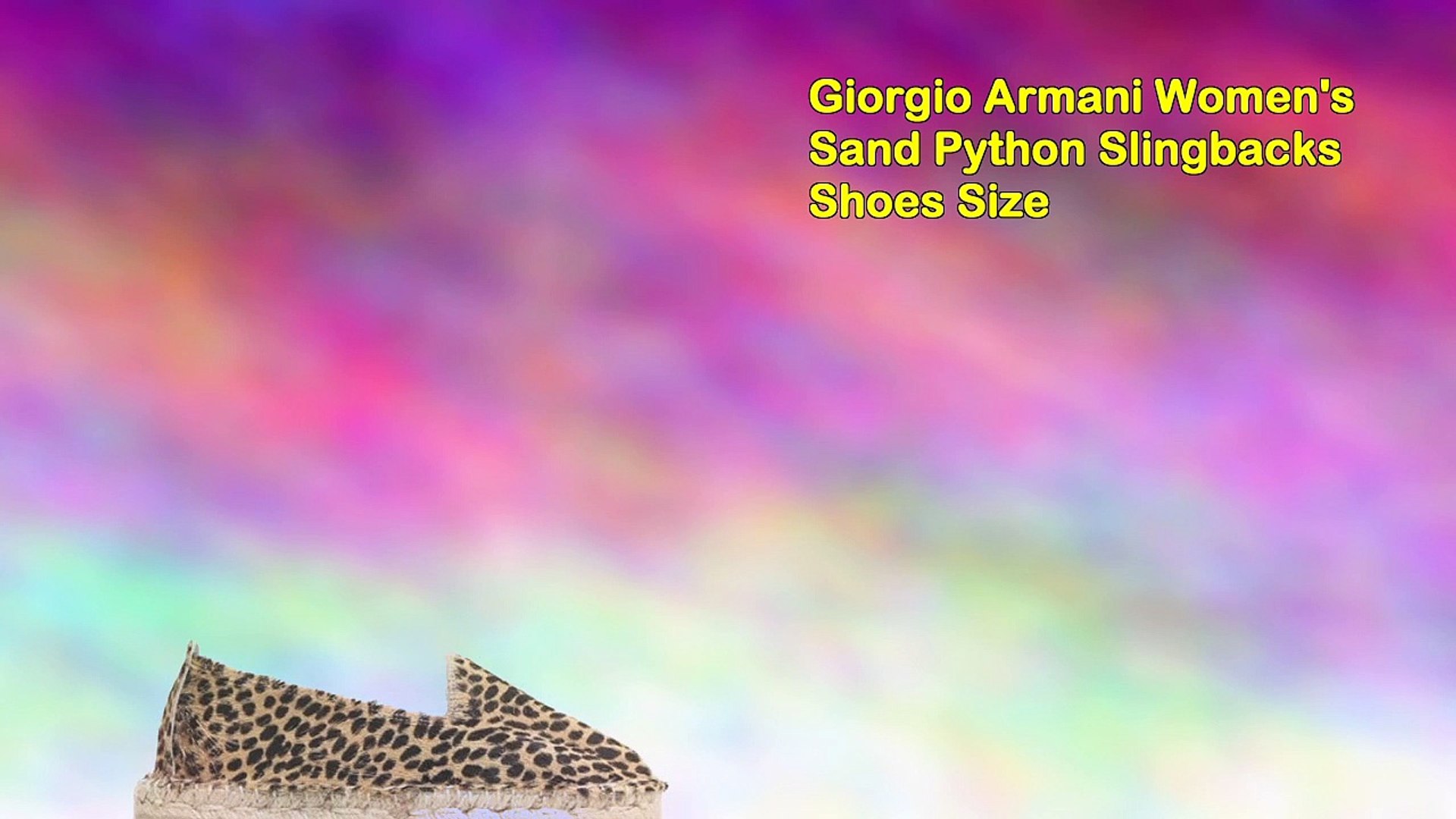 ⁣Giorgio Armani Women's Sand Python Slingbacks Shoes Size