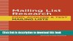 PDF MAILING LIST RESEARCH: How to Find, Acquire and Test Mailing Lists (Direct Mail Tutorials Book