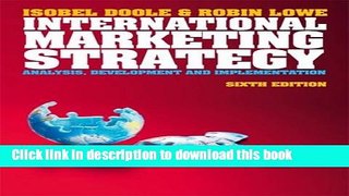 Read International Marketing Strategy (with CourseMate   eBook Access Card)  Ebook Free