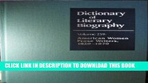 [PDF] Dictionary of Literary Biography: American Women Prose Writers 1820-1870 Popular Colection