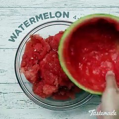 Watermelon Kiwi Vodka Smoothie with Boba