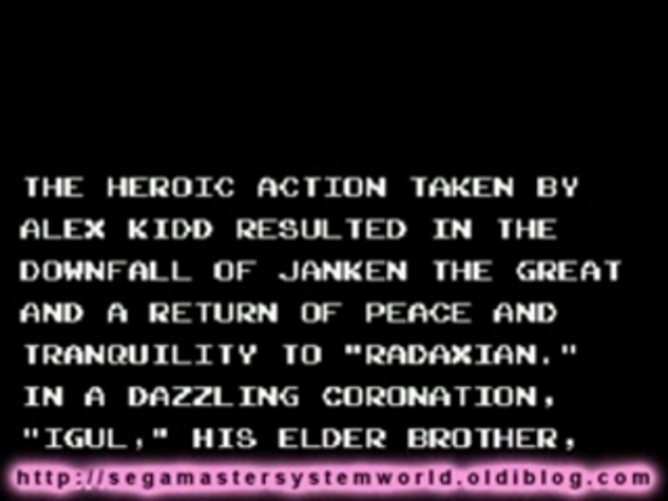 Alex kidd in miracle world niveau final