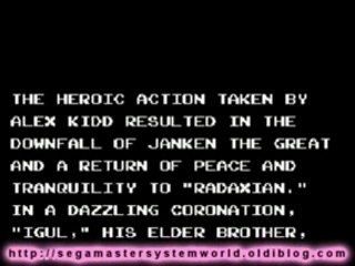 Alex kidd in miracle world niveau final