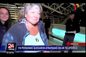 Francia: 110 personas quedaron atrapadas en teleférico