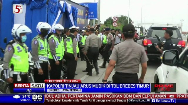 Kapolri Pantau Mudik Libur Idul Adha di Tol Brebes Timur