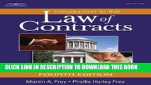 [PDF] Introduction to the Law of Contracts (West Legal Studies (Hardcover)) Full Colection