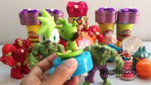 PLAY DOH SURPRISE EGGS, Surprise Toys for children,Hulk,Marvel Avengers, Iron Man,Angry Birds