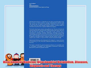 [PDF] Mitochondrial Medicine: Mitochondrial Metabolism Diseases Diagnosis and Therapy Popular