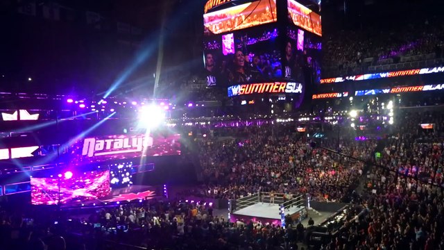 WWE Summerslam 2016 - Natalya / Alexa Bliss / Eva Marie Entrance - Live Barclays Center NYC HD