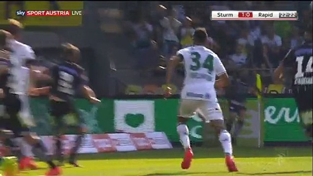 1-0 Christian Schulz Goal - Sturm Graz 1-0 Rapid Wien - 10.09.2016