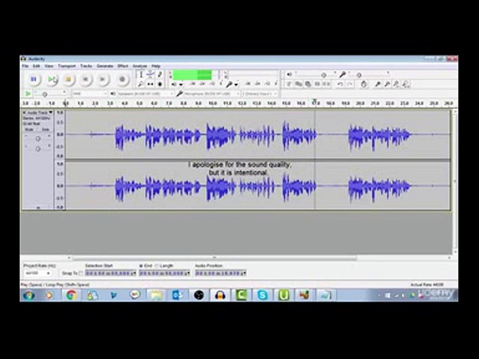 Using Audacity to clean up your YouTube Video's Sound