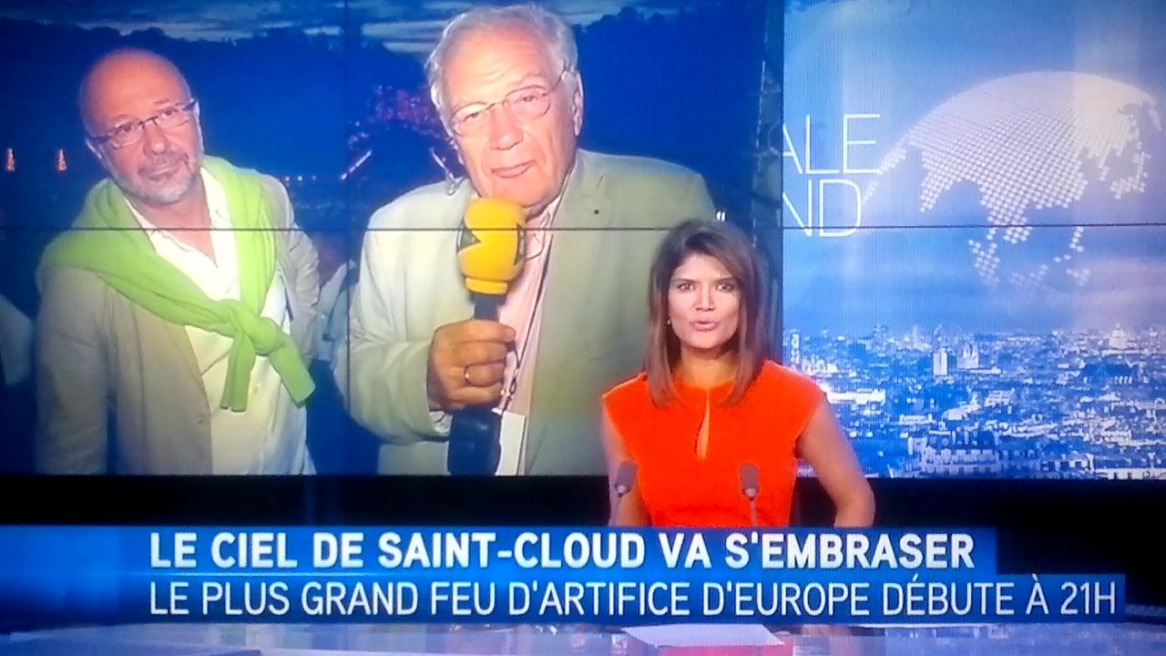 Michel Chevalet, Jean Eric Ougier, Patrick Jolly au grand feu d'artifice de Saint Cloud, Itélé 10/09/2016