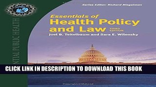 New Book Essentials Of Health Policy And Law (Essential Public Health)