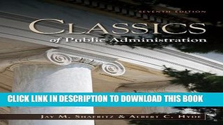 New Book Classics of Public Administration