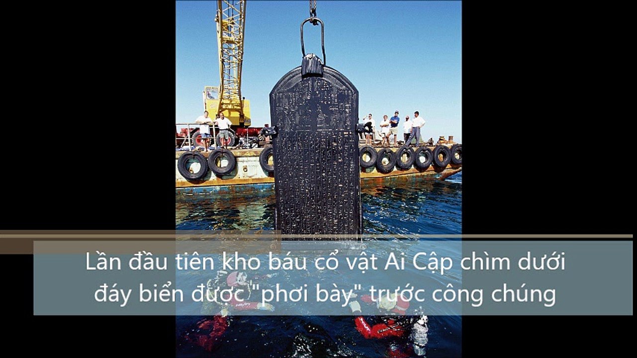 Lần đầu tiên kho báu cổ vật Ai Cập chìm dưới đáy biển được phơi bày trước công chúng